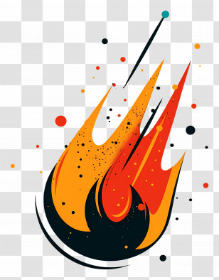 Fireball - Fiery Meteor In Space Transparent PNG