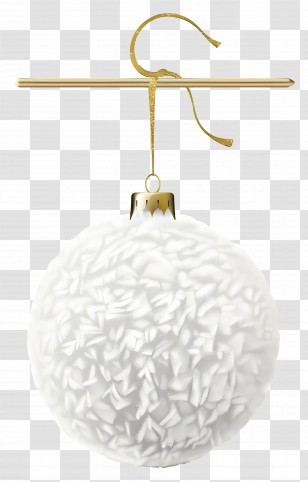 White Christmas Bauble - Elegant Christmas Ornament Transparent PNG