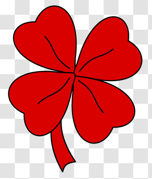Leaf - Red Four-Leaf Clover Transparent PNG