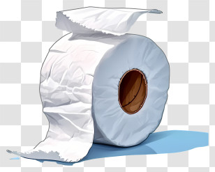 Realistic Style Toilet Tissue - Toilet Paper Roll Illustration Transparent PNG