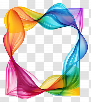 Modern Border - Colorful Abstract Frame Design Transparent PNG