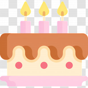 Birthday Cake - Illustration Of Birthday Cake With Dripping Glaze Transparent PNG