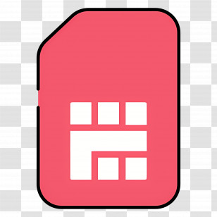 Phone Memory - Red SIM Card Icon Transparent PNG