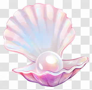 Pearl - Beautiful Pearl In An Open Shell Transparent PNG
