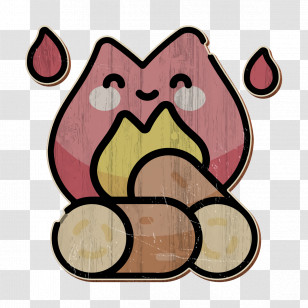 Bonfire Icon Night Party Icon Campfire Icon Transparent PNG