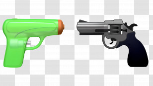 Gun Emoji - Toy And Real Gun Illustration Transparent PNG