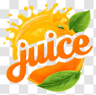 Juice Logo - Refreshing Orange Juice Splash Transparent PNG
