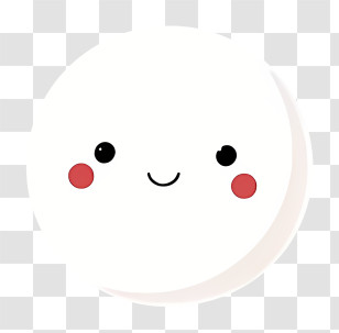 Emotes - Cute Kawaii Face With Blush Cheeks Transparent PNG
