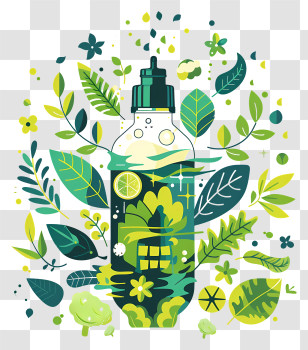 World Water Day - Bottle With Leaves And Water Transparent PNG