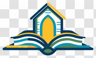 Book Logo - Educational Book And House Icon Transparent PNG