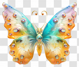 Butterfly - Colorful Decorative Butterfly Transparent PNG