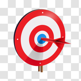 Target - Dartboard With Bullseye Hit Transparent PNG