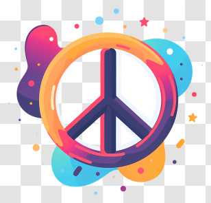 Peace Sign - Peace Symbol With Abstract Design Transparent PNG