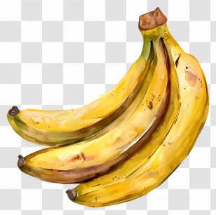 Bananas - Bunch Of Watercolor Bananas Transparent PNG