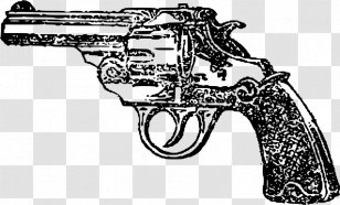 Revolver Antique Firearms Pistol Handgun - Clip - Gun Cowboy Transparent PNG