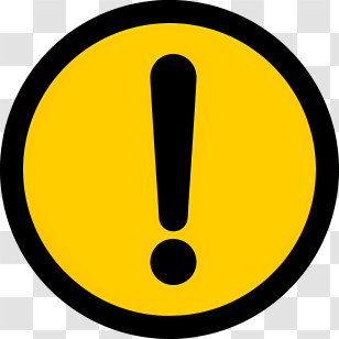 Warning Sign - Yellow Warning Exclamation Mark Symbol Transparent PNG