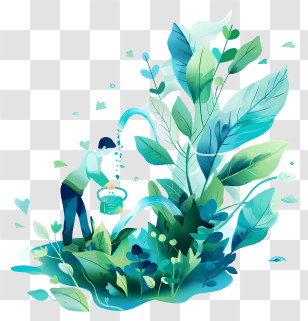 World Water Day - Person Watering Plants Transparent PNG