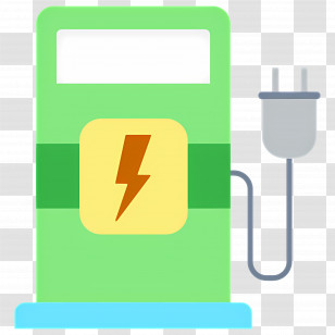 Charging Station - Electric Charging Station Icon In Green Design Transparent PNG