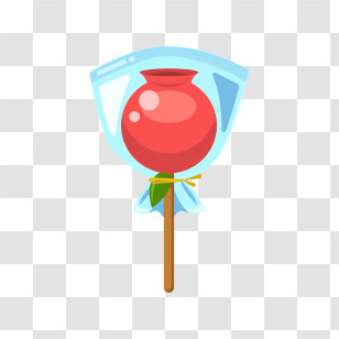 Lollipop - Candy Apple On Stick Transparent PNG