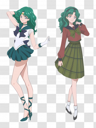 Sailor Moon - Anime Characters In Transformation Costumes Transparent PNG