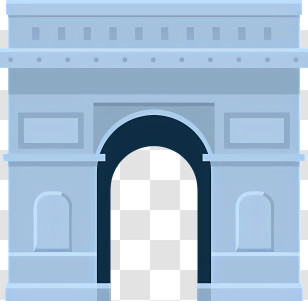 Icon - Blue Arc Monument Illustration Transparent PNG