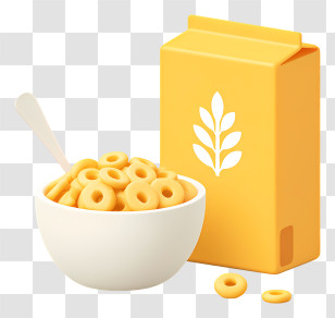 Bowl Of Cereal - Cereal Bowl With Box Transparent PNG