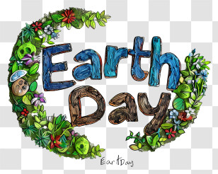 Earth Day - Earth Day Illustration With Nature And Greenery Transparent PNG