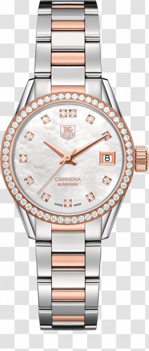 TAG Heuer Carrera Calibre 5 Watch Quartz Clock Aquaracer - Steel Transparent PNG
