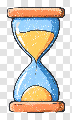 Hourglass With Sand Flowing - Classic Hourglass With Red Sand Transparent PNG