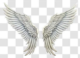 Cartoon Angel Wings - Elegant Angel Wings Illustration Transparent PNG
