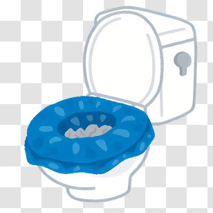 Icon - Toilet With Blue Seat Transparent PNG