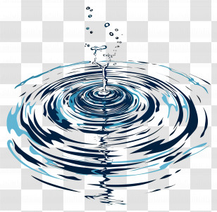 Water Ripples - Splashing Water Ripple Graphic Transparent PNG