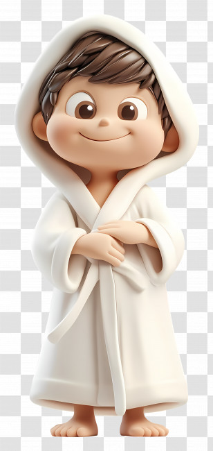 Bathrobe - Smiling Child In Bathrobe Cartoon Transparent PNG