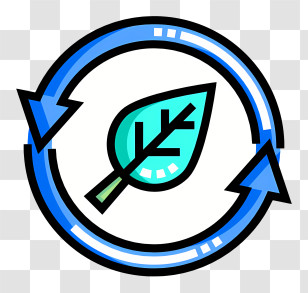 Recycling Logo - Green Leaf With Recycling Arrows Transparent PNG