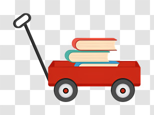 Red Wagon - Books In A Red Wagon Transparent PNG