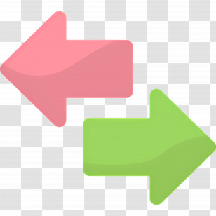 Green Arrow - Pink And Green Opposite Arrows Symbol Transparent PNG