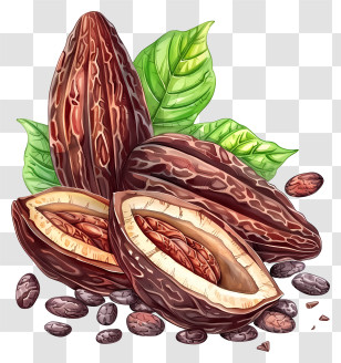 Cocoa Beans - Cocoa Pods And Beans Transparent PNG