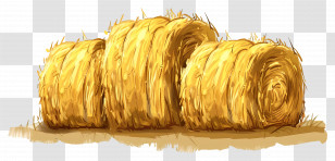 Stack Of Hay - Illustration Of Hay Bales Stacked Transparent PNG