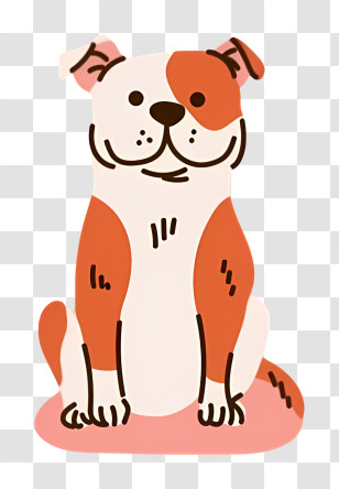 Dog - Adorable Cartoon Illustration Of A Cute Dog Transparent PNG