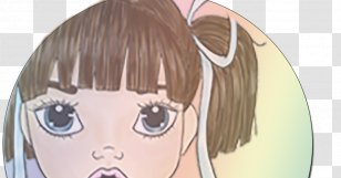Eye Hair Coloring Brown Long - Cartoon Transparent PNG