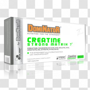 Dominator Creatine The Matrix Orotic Acid Nutrition - Seven - Id Picture Formal Transparent PNG