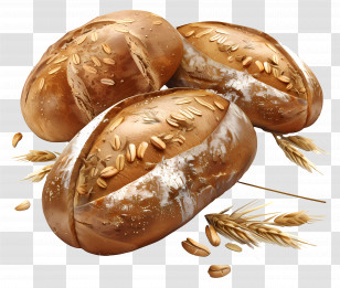 Rye Bread - Freshly Baked Bread Loaves Transparent PNG