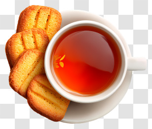 Rusk Biscuit With Tea - Tea And Biscuits Transparent PNG