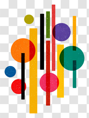 Colorful Glitter - Colorful Abstract Shapes In Modern Art Transparent PNG