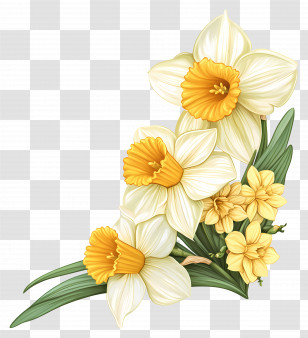 Spring Flower - Daffodil Flowers Illustration Transparent PNG