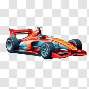 Racing Car - Red And Blue Race Car Transparent PNG