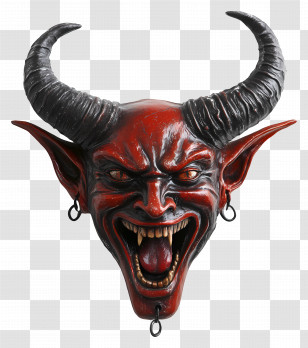 Halloween Devil - Red Devil Mask Transparent PNG