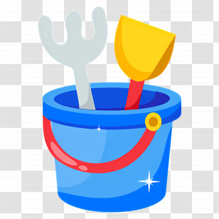 Toy Shovel - Colorful Beach Bucket And Spade Transparent PNG