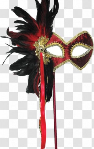 Black Mask Masquerade Ball Red - Carnival Transparent PNG