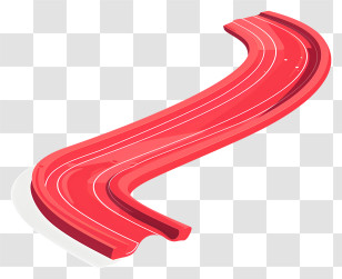 Running Track - Curved Red Running Track Transparent PNG